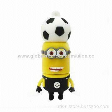 PVC USB Flash Stick with 1 to 32GB Memory Capacity, Free Printing and Package